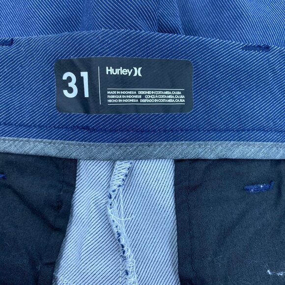 Hurley Blue Athletic Shorts | Size 31, High-Rise Comfort - Picture 2 of 5